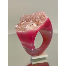 Pink Agate Stone Ring