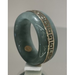 Jade and 14K Gold Ring