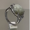 Jade Ring in Silver and Rhodium