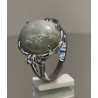 Jade Ring in Silver and Rhodium